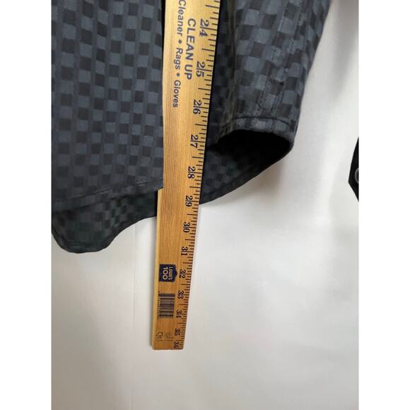 Robert Graham Men's Size Large Black/Gray Checked Long Sleeve Button Down Shirt - Picture 5 of 7